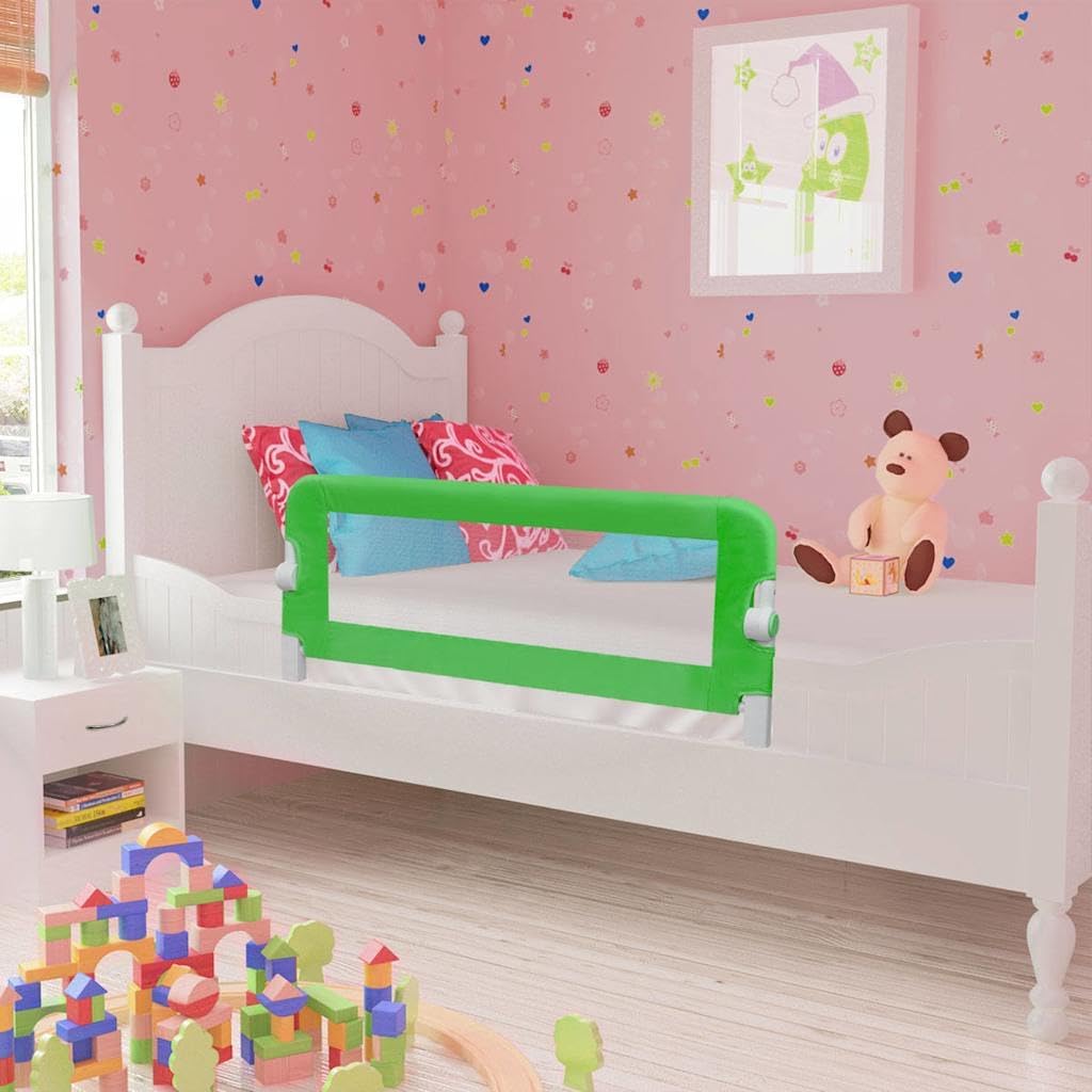 vidaXL 2X Bettschutzgitter Grün 102cm Bettgitter Kinderbettgitter Kinderbett 102 x 42 cm Grün, 102 x