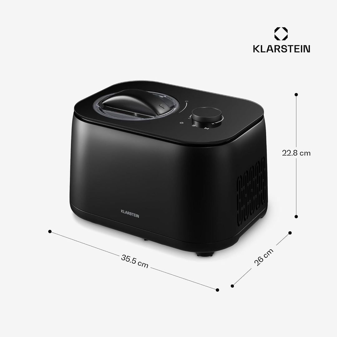 Klarstein FrostFusion Eismaschine mit Kompressor – 1L Edelstahlbehälter, 3 Modi für Eis, Slushie & J