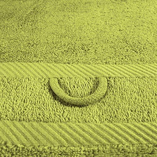 Pure Line Handtuch-Set 6 teilig, 2 Duschtücher 70 x 140 cm & 4 Handtücher 50 x 100 cm, Lime, Lime