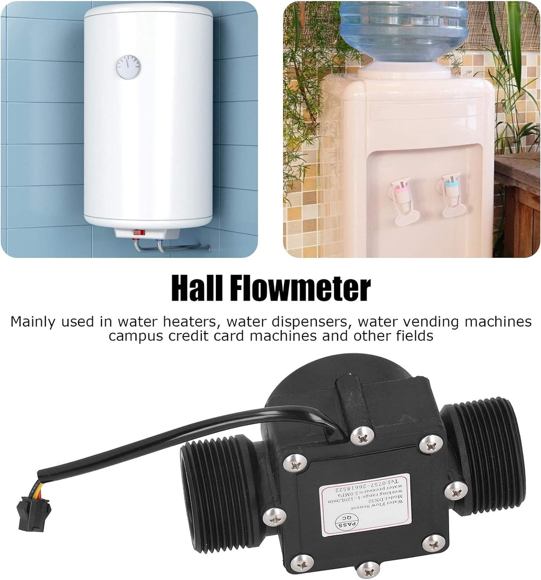 Wasserdurchflusssensor YF-DN32 G1.25in Brauchwasserdurchflussmesser, Rohrwasserdurchflussmesserzähle