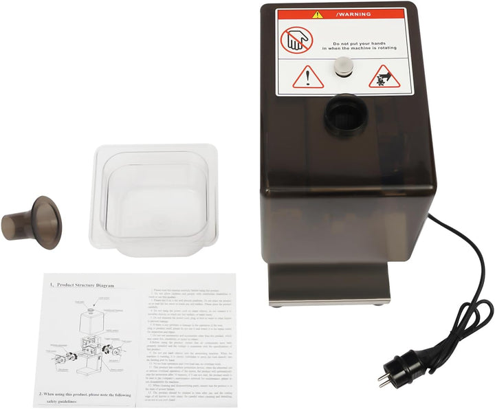 Zwiebelschneider 200W 2,3mm Edelstahl Kunststoff EU Stecker Gastronomie | Elektrischer Zwiebelschnei