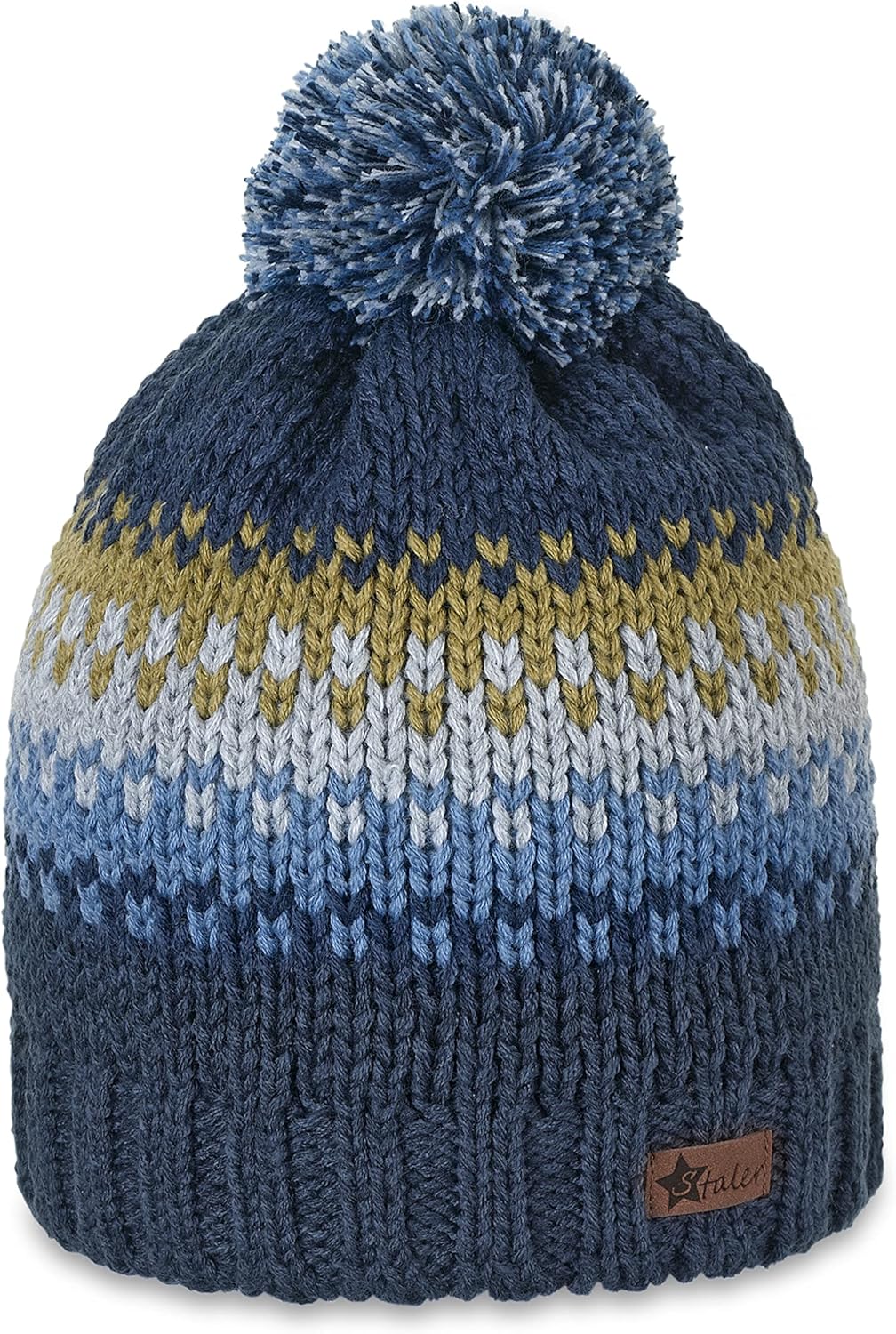Sterntaler Baby Jungen Mütze Baby Bommelstrickmütze Farbverlauf 49 marine, 49 marine