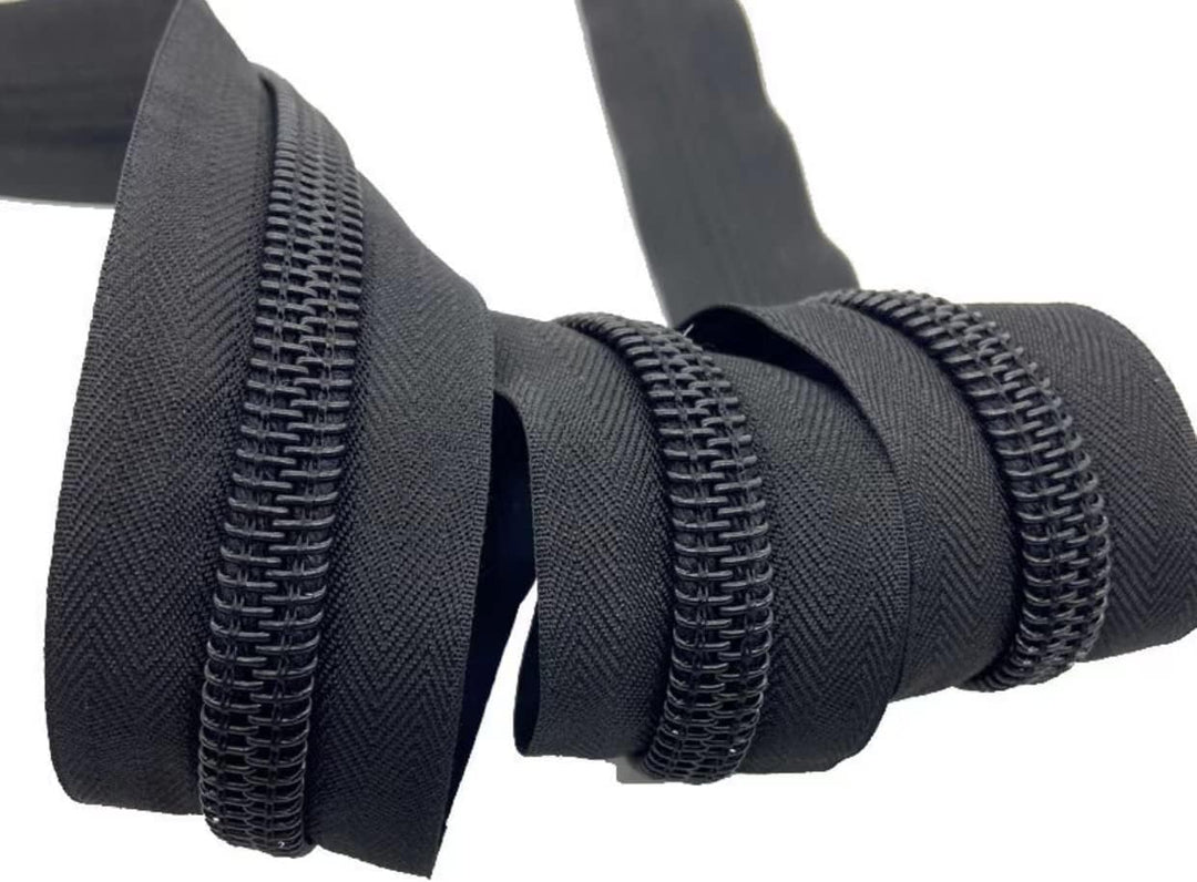 15 Meter / durchgehender Reissverschluss aus Nylon, mit 10 Schiebern aus Metall #10, Reissverschluss