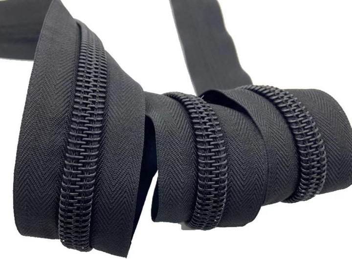 15 Meter / durchgehender Reissverschluss aus Nylon, mit 10 Schiebern aus Metall #10, Reissverschluss