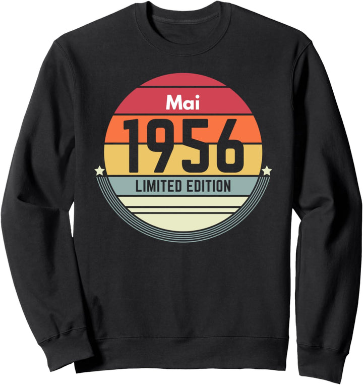 65. Geburtstag Mai 1956 65 Jahre Geschenk Frauen Männer Sweatshirt