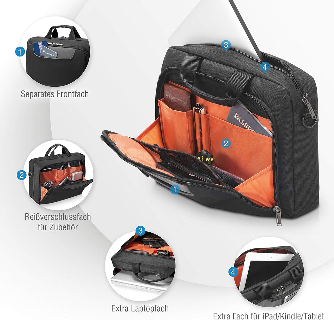 Everki Advance Laptop-Tasche – Schultertasche 46,74 cm (18,4 Zoll) Schwarz, 46,74 cm (18,4 Zoll) Sch