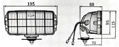 MelTruck® 2x Nebelscheinwerfer H3 Halogen Nebellicht 12V 24V LKW E20 m. Glühbirnen 12V