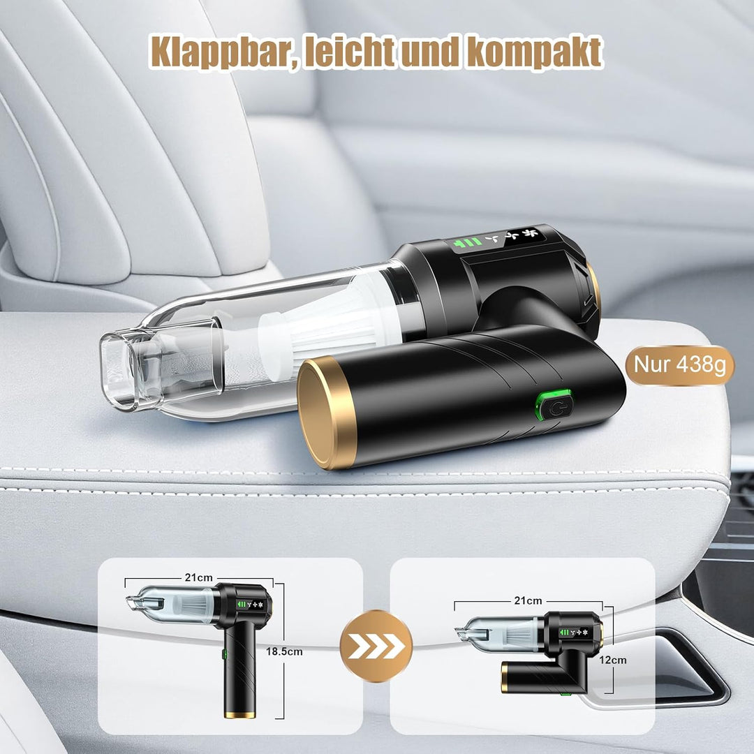 RABIGALA Handstaubsauger Akku 4-in-1, 28000PA Auto Staubsauger Stark mit Bürstenloser Motor, Handsta