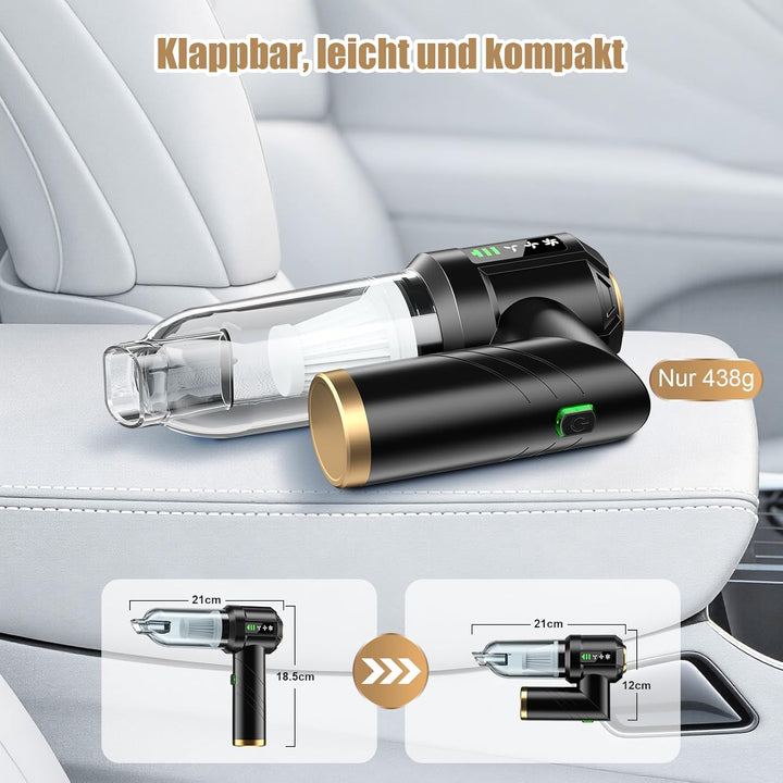 RABIGALA Handstaubsauger Akku 4-in-1, 28000PA Auto Staubsauger Stark mit Bürstenloser Motor, Handsta