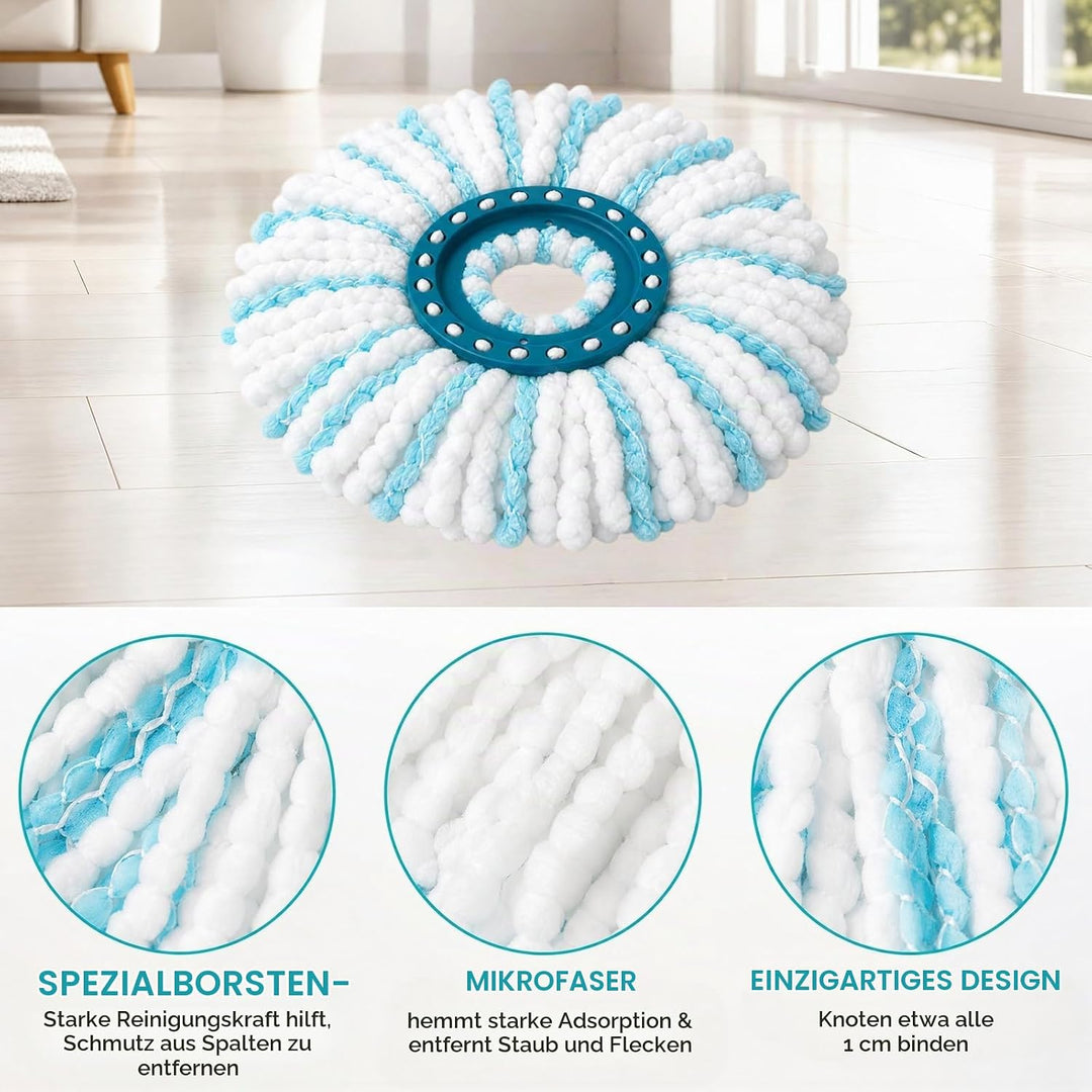 5 Stück Mikrofaser Wischmop Ersatzbezug geeignet für Leifheit Clean Twist Disc Mop Micro Set/Clean T