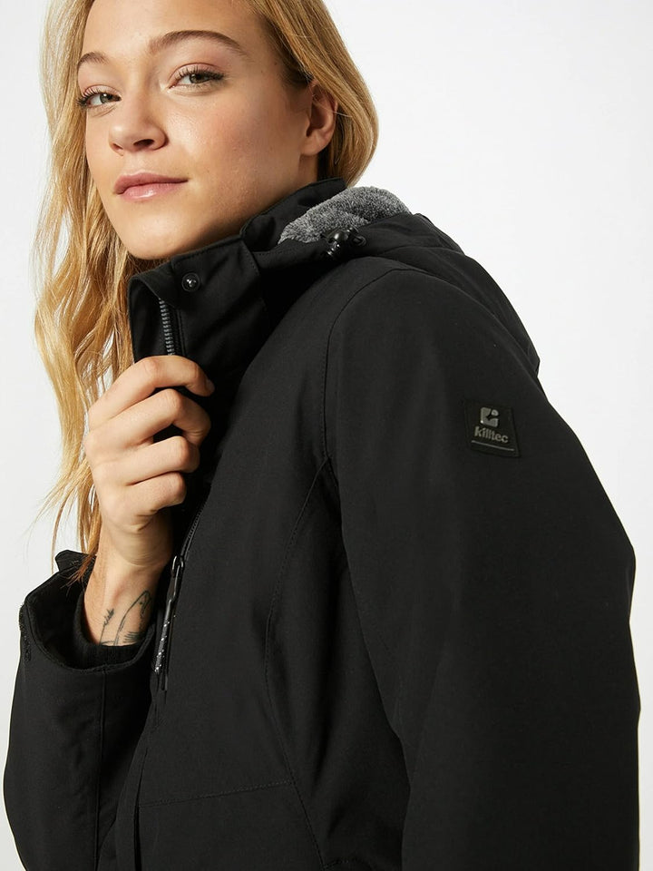 Killtec Damen Outdoorjacke Funktionsjacke mit abzippbarer Kapuze KOW 140 WMN Jckt wasserdicht, Windd