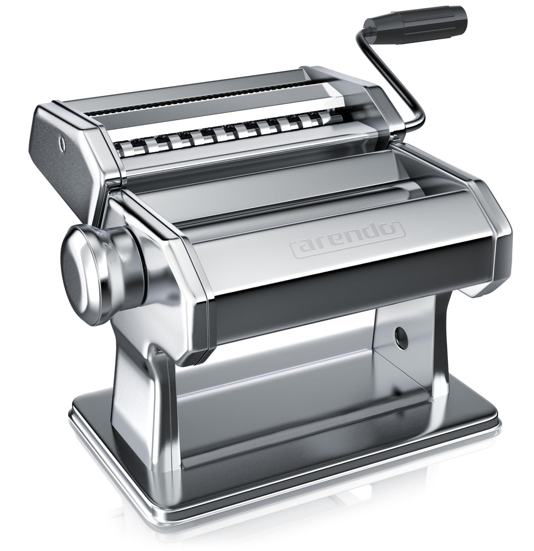 Arendo - Nudelmaschine Pasta Maker – Edelstahl – Nudelpresse – 7 einstellbare Stärken - manuell - Du