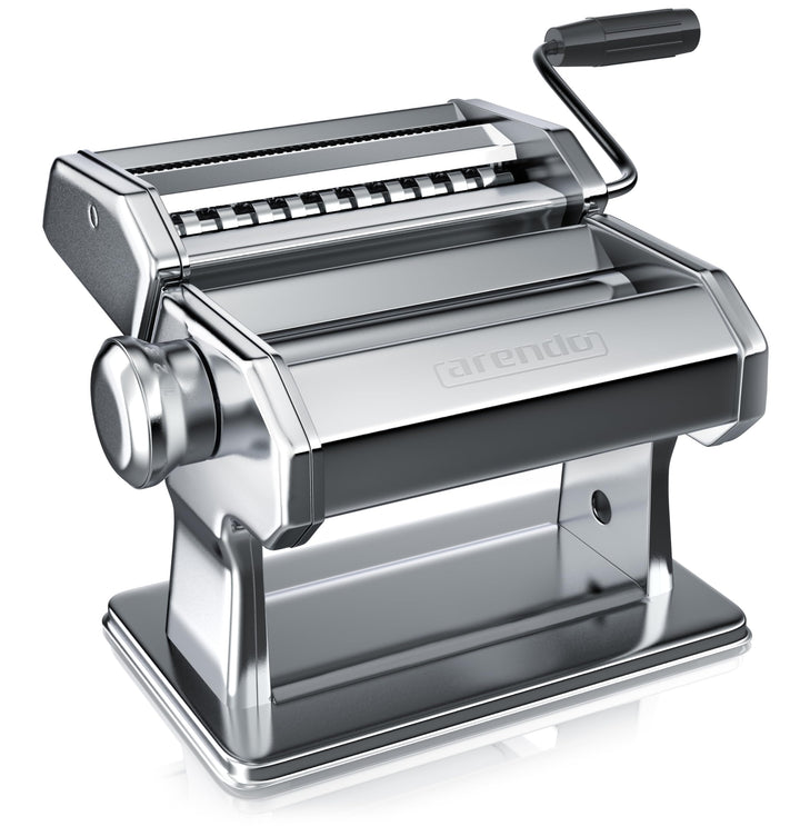 Arendo - Nudelmaschine Pasta Maker – Edelstahl – Nudelpresse – 7 einstellbare Stärken - manuell - Du