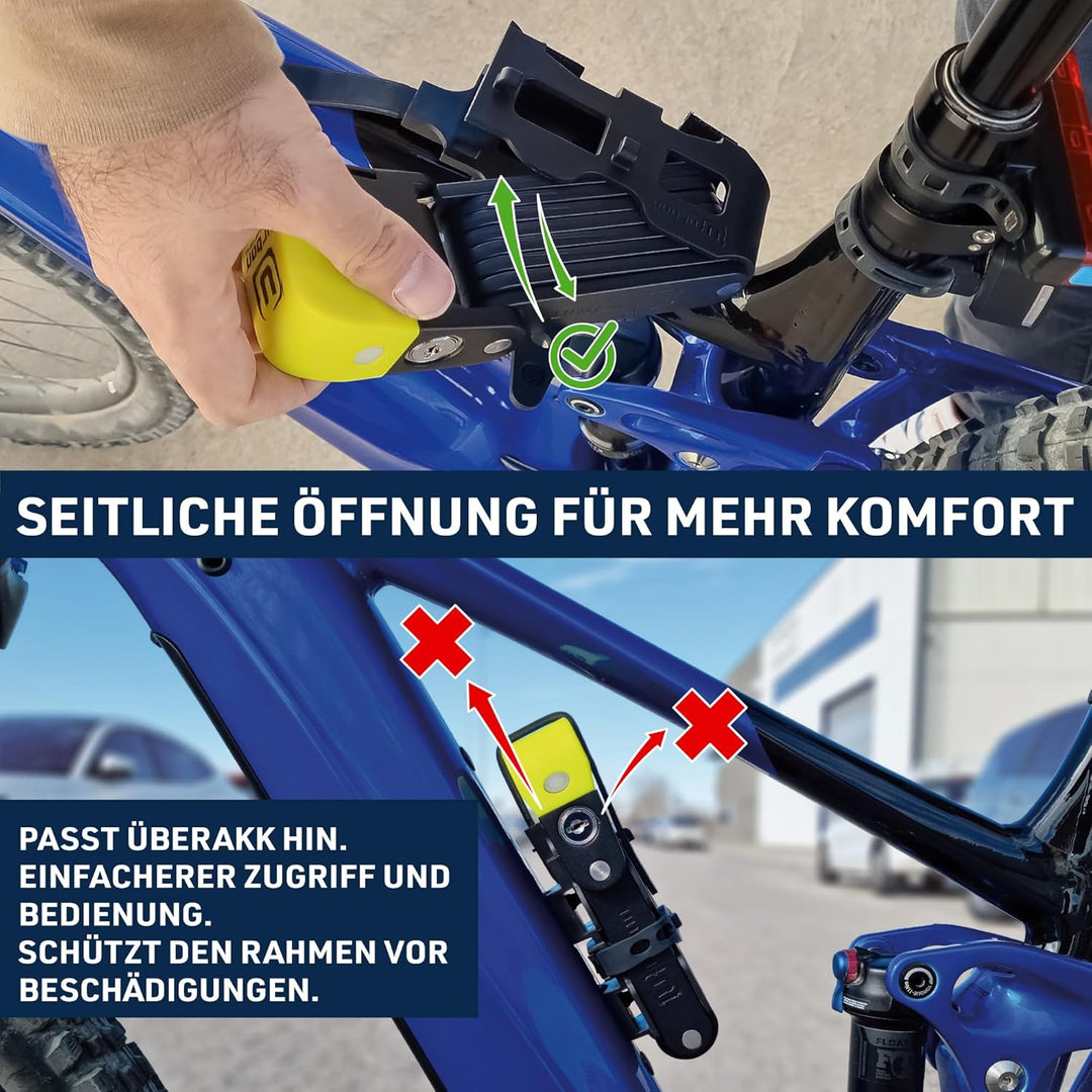 UR476Y Innovatives Fahrradschloss mit/ohne Alarm 120dB Hi-Tech, Faltschloss Fahrrad 2-in-1 Hohe Sich