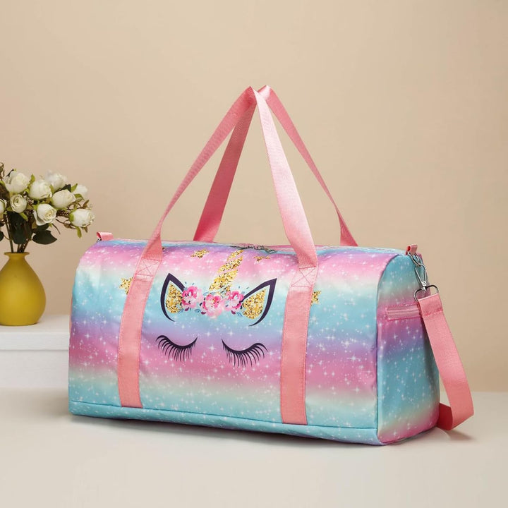 Sporttasche Kinder Reisetasche Jungen Mädchen mit Nassfach Schwimmtasche Weekender Duffle Bag Outdoo