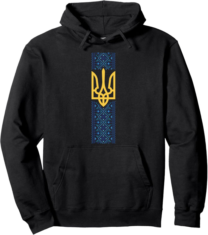 Ukrainisches Emblem Ukrainische Flagge Nationalstrickmuster Pullover Hoodie