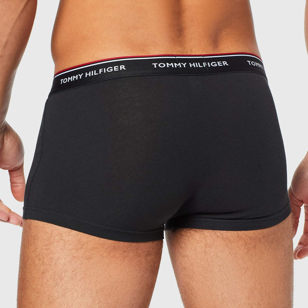 Tommy Hilfiger Herren 3er Pack Boxershorts Low Rise Trunks Baumwolle S Schwarz (Black), S Schwarz (B