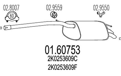 MTS Company 01.60753 Endschalldämpfer