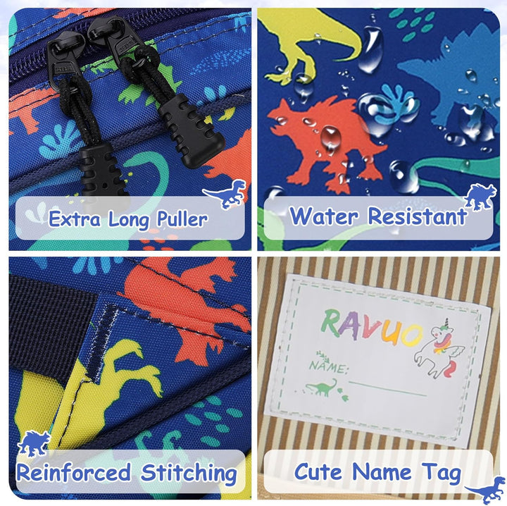 RAVUO Kinderrucksack Jungen,Niedlich Kinder Rucksack Schulrucksack für 6-9 Jahre Vorschulrucksack Ki