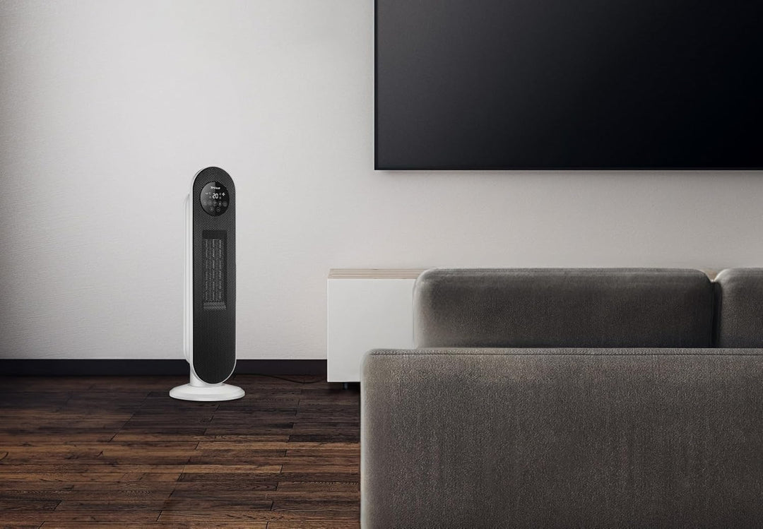 Trisa 2-in-1 Cozy Air Heizlüfter 2000W, Oszillation, 24 Std. Timer, Remote | 2000W, 40°C Max, Fernbe