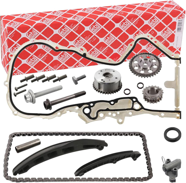 febi bilstein 107994 Steuerkettensatz für Nockenwelle, mit Gleitschienen und Kettenspanner, 1 Stück