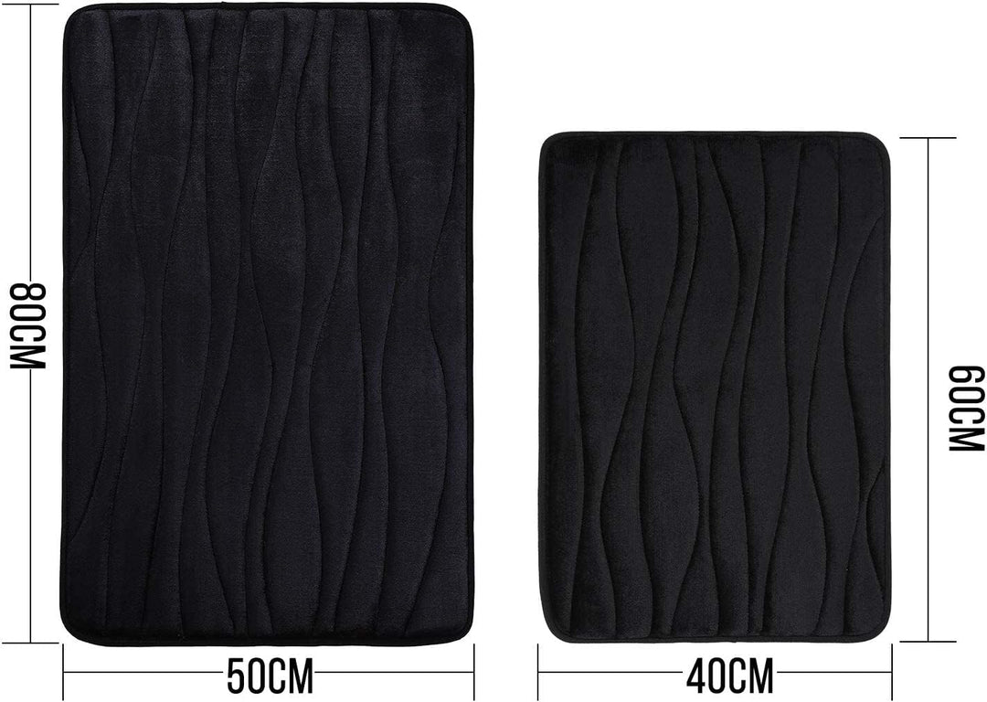 Homaxy Badematten Set 2 teilig Memory Foam Saugfähige Badteppich Set rutschfeste Waschbar Badvorlege