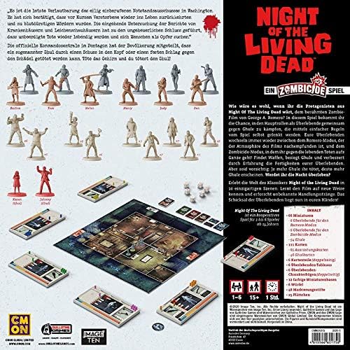 Asmodee Zombicide Night of the Living Dead, Grundspiel, Expertenspiel, Dungeon Crawler, Deutsch, Zom
