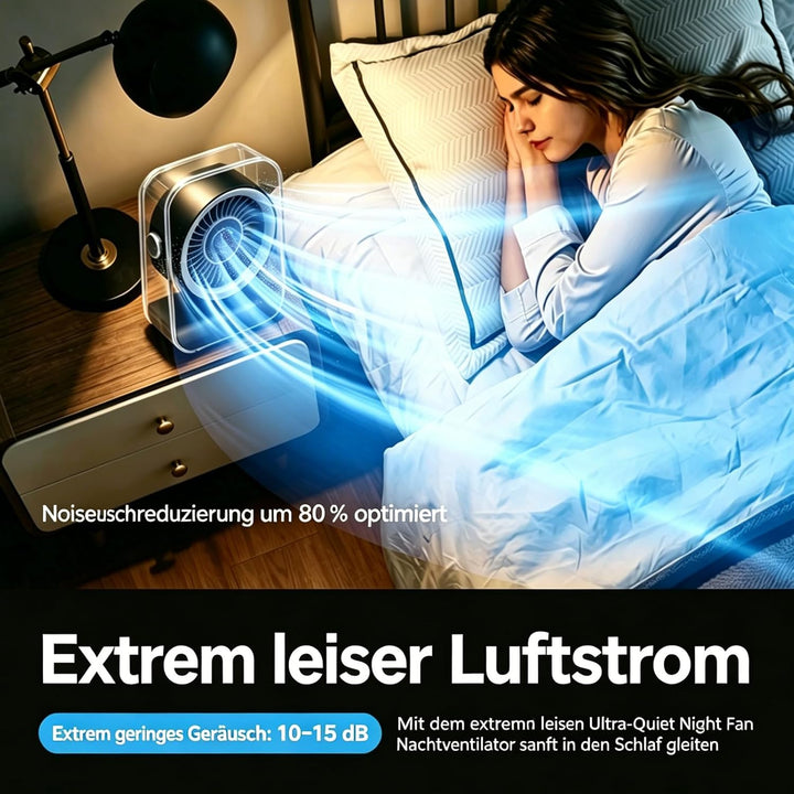Kleiner Tischventilator, ultraleise, 100 Geschwindigkeitsstufen | Digitalanzeige, 3000-mAh-Akku, Tur