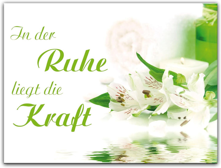 Bilderdepot24 Bild auf Leinwand | In der Ruhe liegt die Kraft in 60x50 cm als Wandbild | Wand-deko D