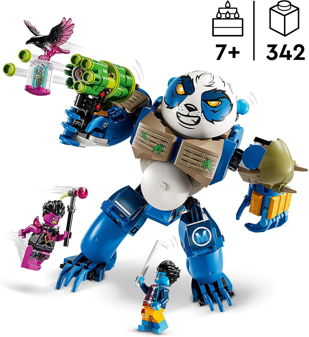 LEGO DREAMZzz 2-in-1 Logan der mächtige Panda, Fantasy-Spielzeug mit 2 Minifiguren, Spielset mit Tie