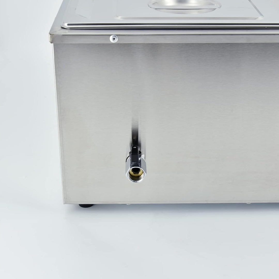TAIMIKO Elektrisches Wasserbad aus Edelstahl, 220 – 240 V, 1500 W, Kommerziell Speisewärmer, Bain Ma