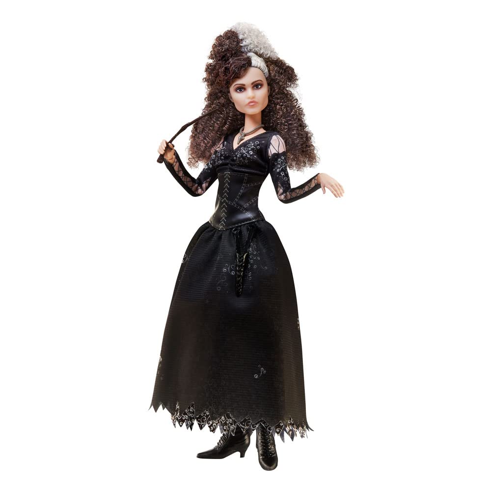 Harry Potter Bellatrix Lestrange Doll - Collectible Doll With Signature Black Dress, Necklace &amp; Wand