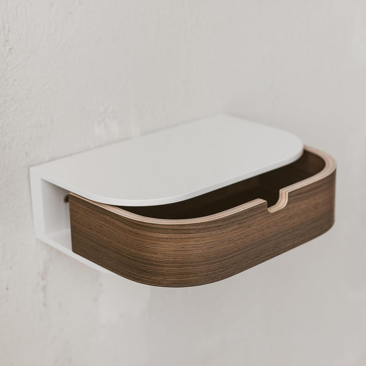 Valiai Schweberegal mit Schublade – Hängendes Wandregal Holz – Hängende kleine Wandregale mit Schubl