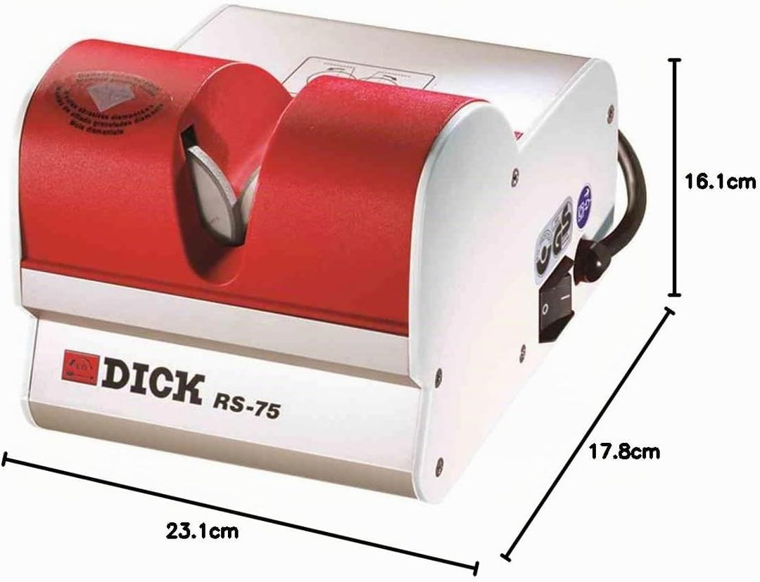 F. DICK Messerschärfer, Abziehmaschine, RS-75 (75 Watt, 230 Volt, geeignet für Laden und Gastronomie
