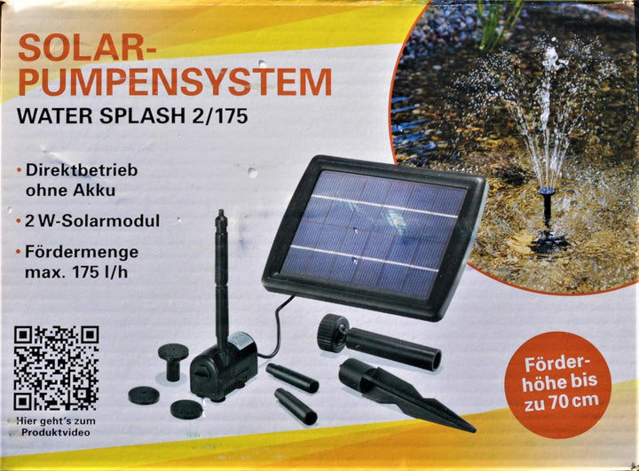 powershop11 Wasserspeier Froschkönig Guss 13 cm mit Solarpumpe