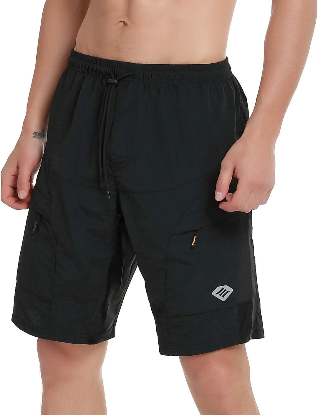 Santic Radlerhose für Herren, Radlerhose, MTB, Rennrad, mit gepolstertem Höschen, für Herren – Boden