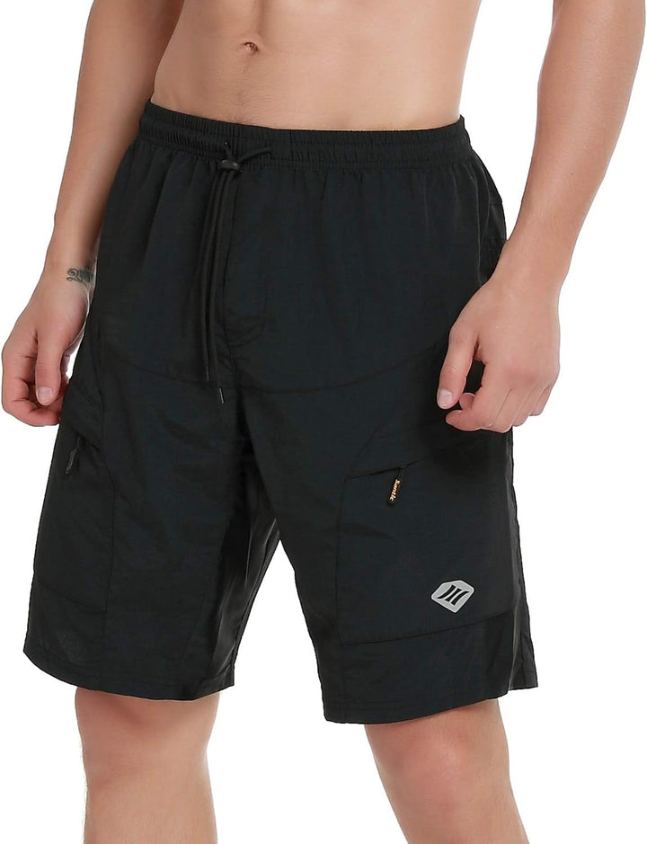 Santic Radlerhose für Herren, Radlerhose, MTB, Rennrad, mit gepolstertem Höschen, für Herren – Boden