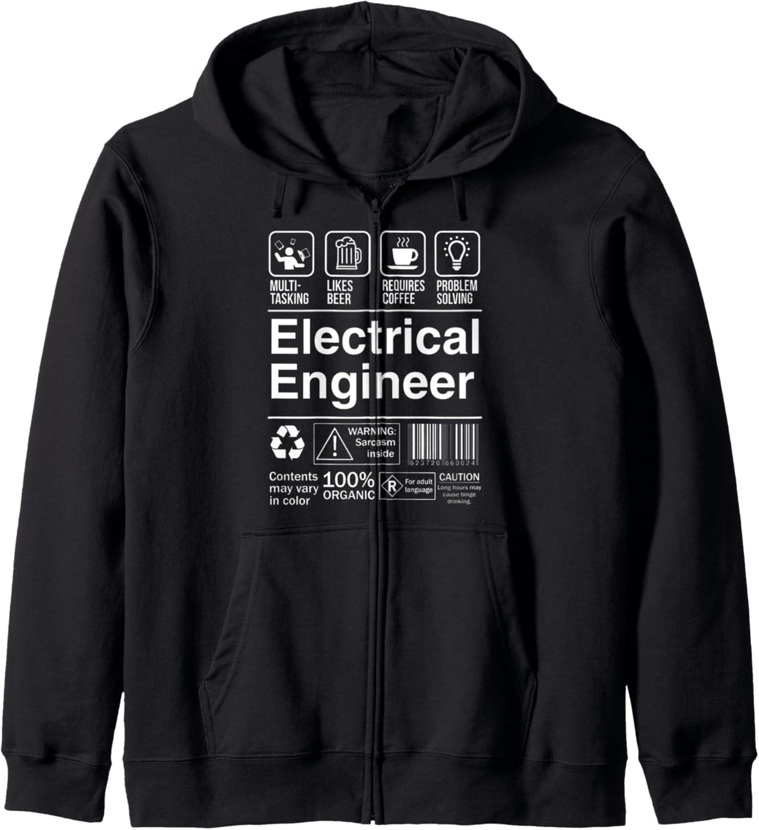 Electrical Engineer Funny Description Label Kapuzenjacke