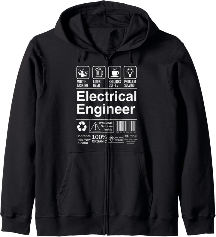 Electrical Engineer Funny Description Label Kapuzenjacke