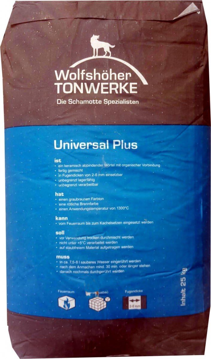 Universalmörtel PLUS 25kg Schamottmörtel Schamottemörtel