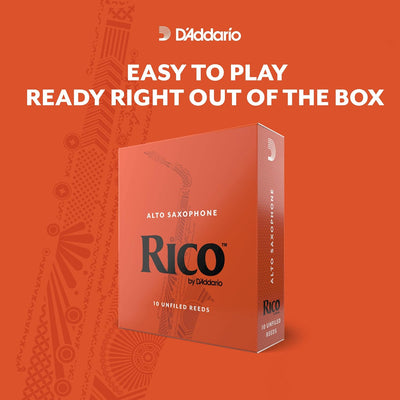 Rico by D'Addario Saxophon Blätter | Hochpräzise gefertigt | Alt Saxophon Blätter 3,5 Stärke | 10er-