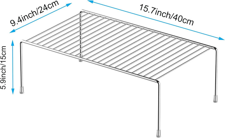 IPEGTOP 6er-Pack grosser Gefrierschrank-Aufbewahrungsregal, rostfreier Edelstahl, platzsparend, für
