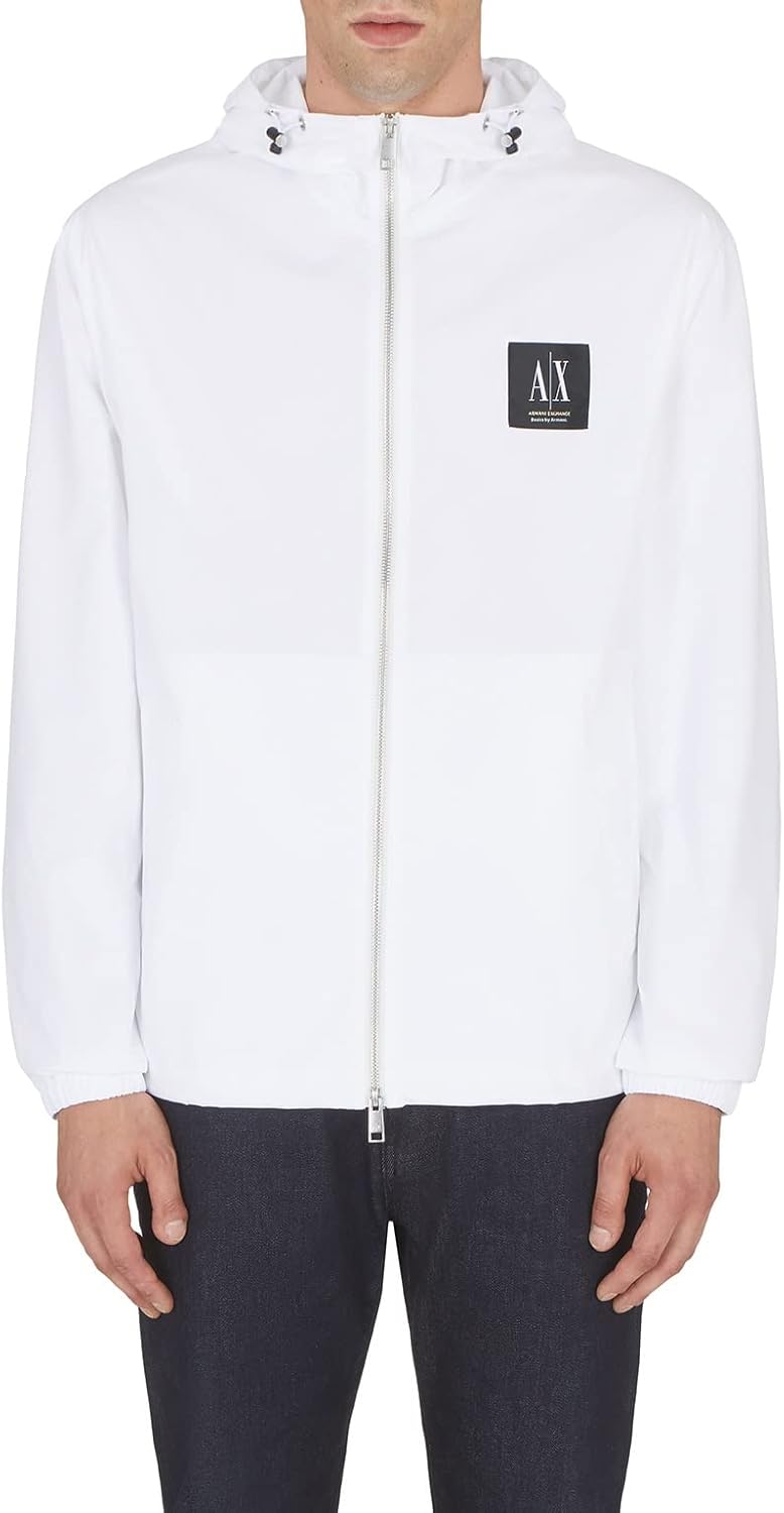 Armani Exchange Unisex Basics By Armani Nylon-jacke Jacket XL Weiss, XL Weiss