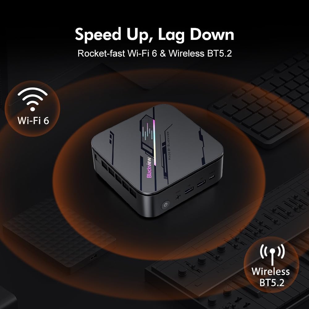 Blackview MP100 Pro Mini PC, Intel i3-1215U (bis to 4.4GHz), DDR4 16GB (Up to 64GB) RAM 512GB (Max 2