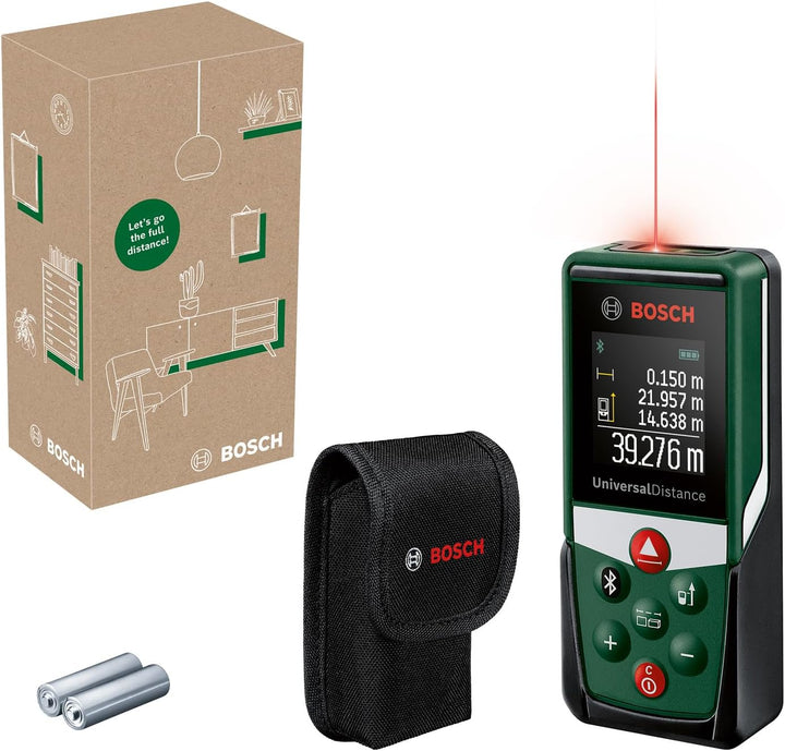 Bosch Laserentfernungsmesser UniversalDistance 50 C (Distanz bis 40m präzise messen, Bluetooth-Konne