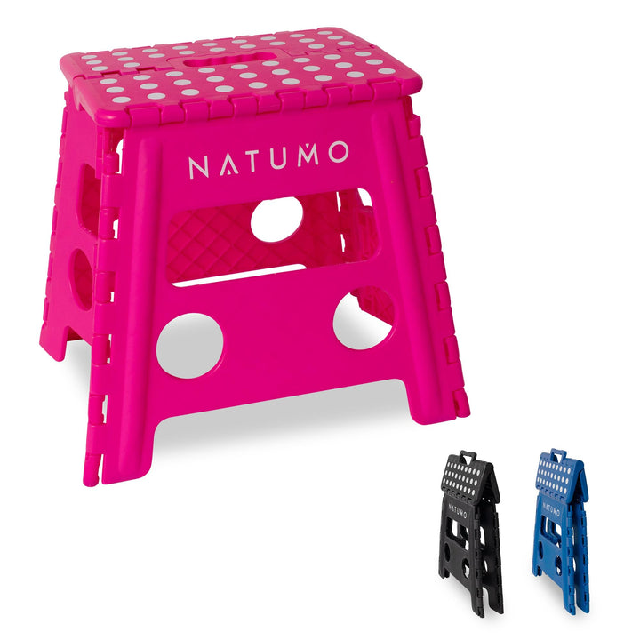 NATUMO® XL Tritthocker Kinder + Erwachsene, Klapphocker faltbar, Leichter und Rutschfester Klapptrit