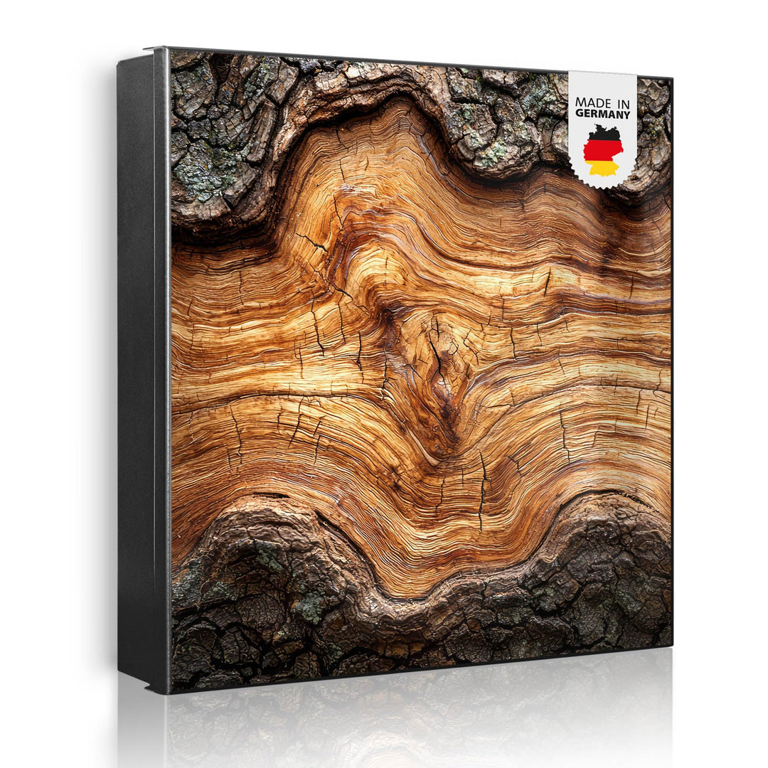 banjado Grosser Schlüsselkasten Glas - Schlüsselbox 30x30cm mit 50 Haken - Schlüsselkasten modern fü