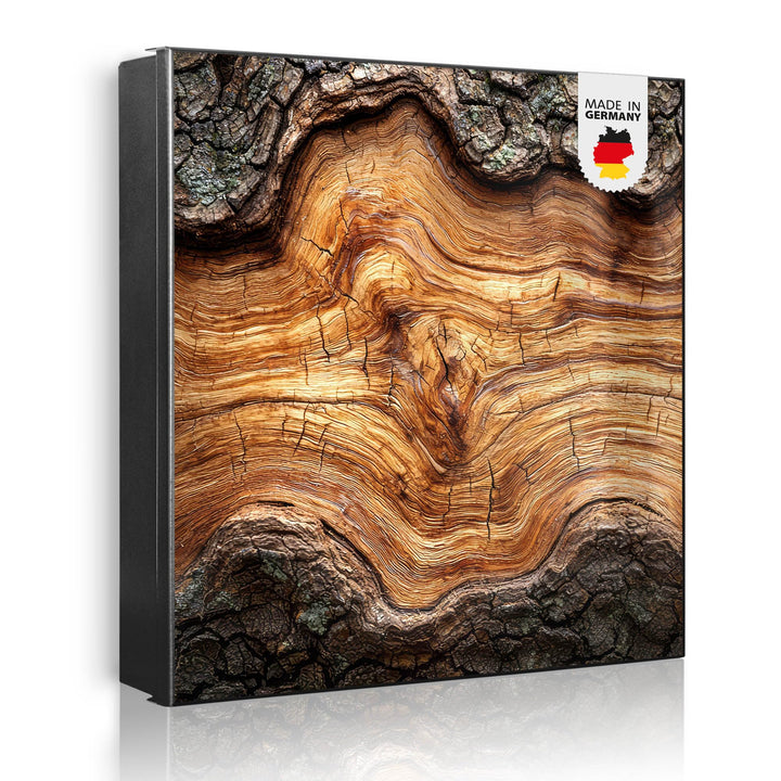 banjado Grosser Schlüsselkasten Glas - Schlüsselbox 30x30cm mit 50 Haken - Schlüsselkasten modern fü
