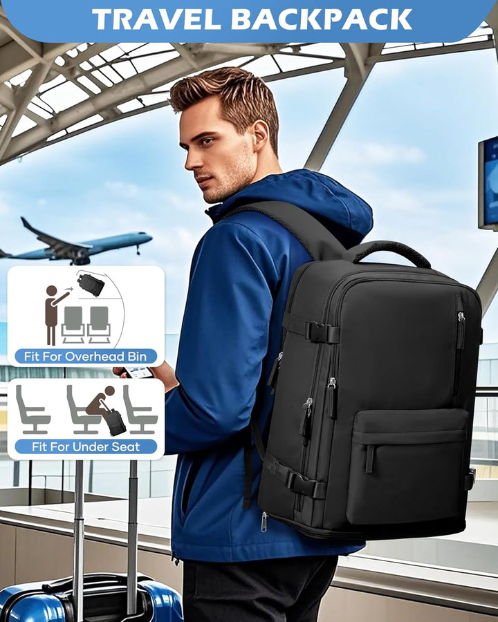 BJLFS Vakuum Rucksack Handgepäck Ryanair Gross Reiserucksack Handgepäck Flugzeug,Airbag Rucksack mit