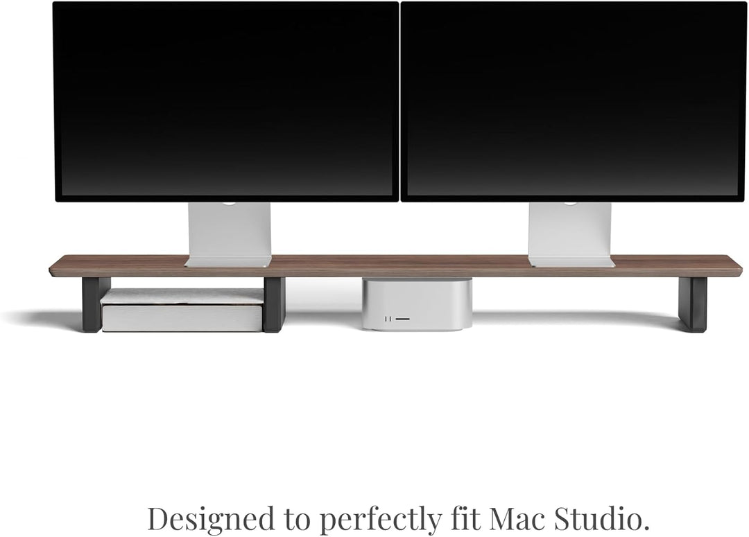 Raico Schreibtischregal Monitorständer Setup Cockpit Ergonomischer Dual-Screen-Riser Minimaler Schre